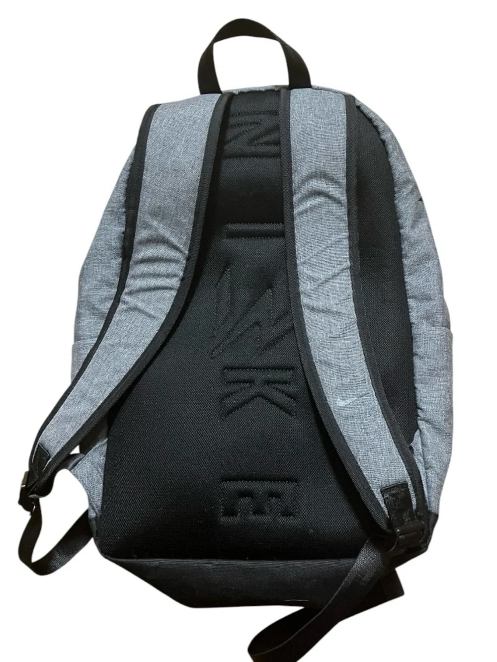 Nike Gray and Black Men's Backpack with White Logo
